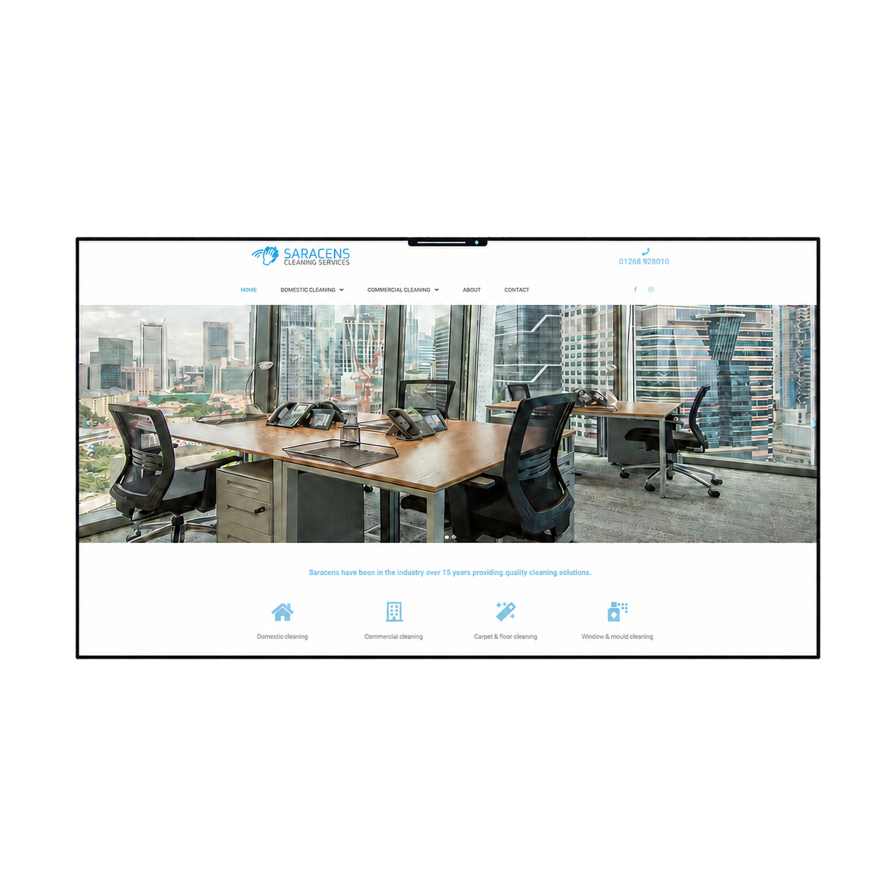 Saracens Cleaning Services website design
